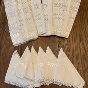 Set of 12 Vintage Cream Colored Napkins